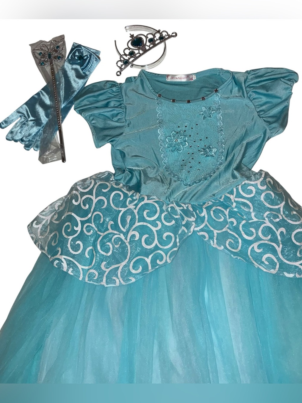 Girls Princess Cinderella Costume Gown Set